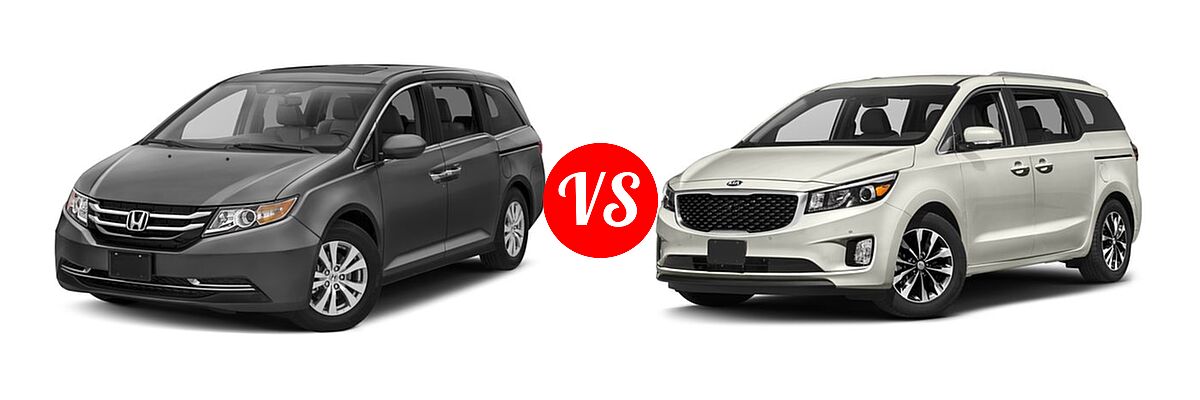 2017 Honda Odyssey Minivan EX-L vs. 2017 Kia Sedona Minivan EX / SX - Front Left Comparison