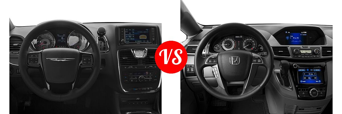 2016 Chrysler Town and Country Minivan S vs. 2016 Honda Odyssey Minivan SE - Dashboard Comparison