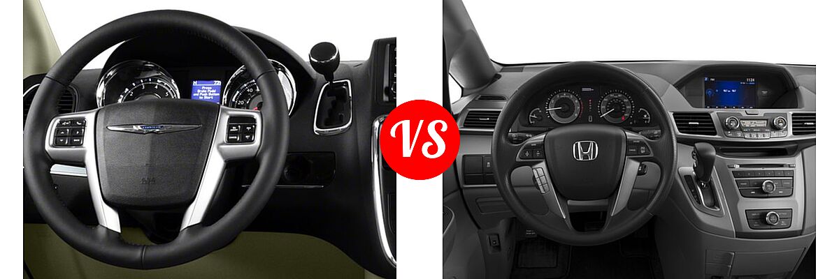 2016 Chrysler Town and Country Minivan Touring-L / Touring-L Anniversary Edition vs. 2016 Honda Odyssey Minivan LX - Dashboard Comparison