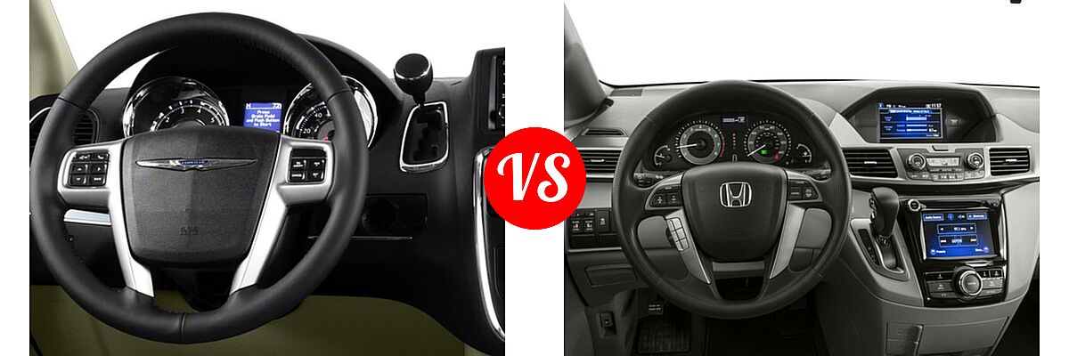 2016 Chrysler Town and Country Minivan Touring-L / Touring-L Anniversary Edition vs. 2016 Honda Odyssey Minivan EX - Dashboard Comparison