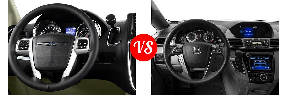 2016 Chrysler Town and Country Minivan Touring-L / Touring-L Anniversary Edition vs. 2016 Honda Odyssey Minivan SE - Dashboard Comparison