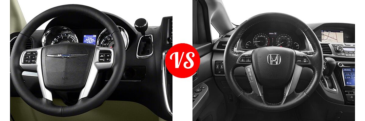 2016 Chrysler Town and Country Minivan Touring-L / Touring-L Anniversary Edition vs. 2016 Honda Odyssey Minivan EX-L - Dashboard Comparison