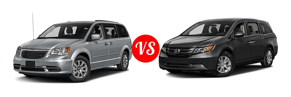 2016 Chrysler Town and Country Minivan LX / Touring vs. 2016 Honda Odyssey Minivan SE - Front Left Comparison