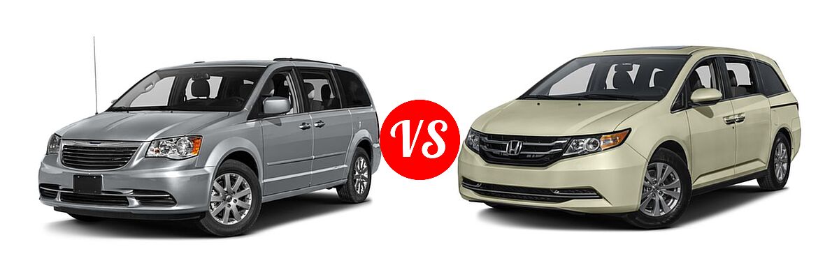 2016 Chrysler Town and Country Minivan LX / Touring vs. 2016 Honda Odyssey Minivan EX-L - Front Left Comparison