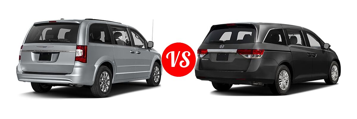 2016 Chrysler Town and Country Minivan LX / Touring vs. 2016 Honda Odyssey Minivan LX - Rear Right Comparison