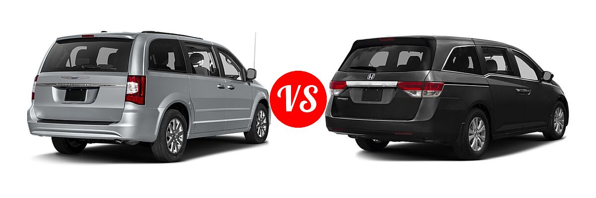 2016 Chrysler Town and Country Minivan LX / Touring vs. 2016 Honda Odyssey Minivan EX - Rear Right Comparison