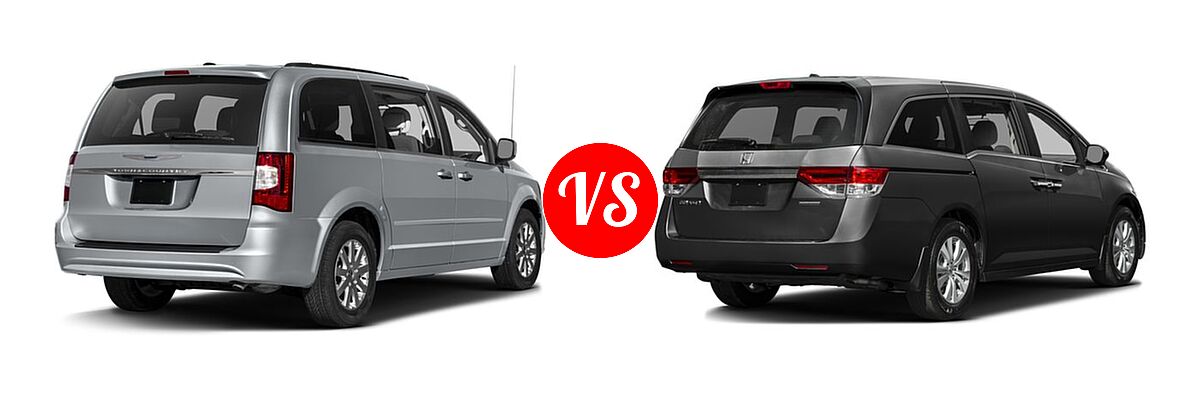 2016 Chrysler Town and Country Minivan LX / Touring vs. 2016 Honda Odyssey Minivan SE - Rear Right Comparison
