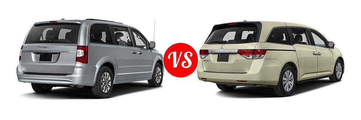 2016 Chrysler Town and Country Minivan LX / Touring vs. 2016 Honda Odyssey Minivan EX-L - Rear Right Comparison