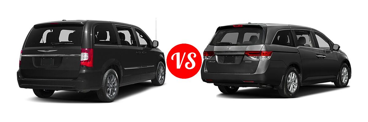 2016 Chrysler Town and Country Minivan S vs. 2016 Honda Odyssey Minivan SE - Rear Right Comparison