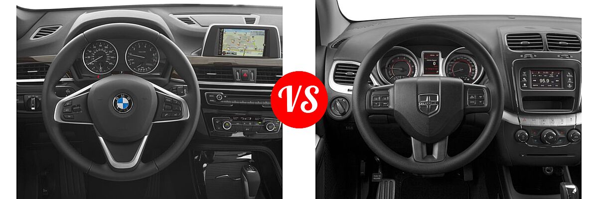2016 BMW X1 SUV xDrive28i vs. 2016 Dodge Journey SUV SE - Dashboard Comparison
