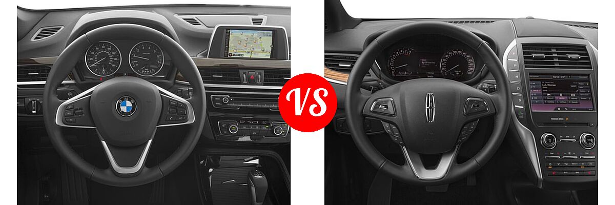 2016 BMW X1 SUV xDrive28i vs. 2016 Lincoln MKC SUV Black Label / Reserve / Select - Dashboard Comparison