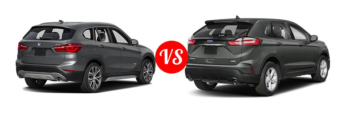 2016 BMW X1 SUV xDrive28i vs. 2019 Ford Edge SUV SE / SEL / ST / Titanium - Rear Right Comparison