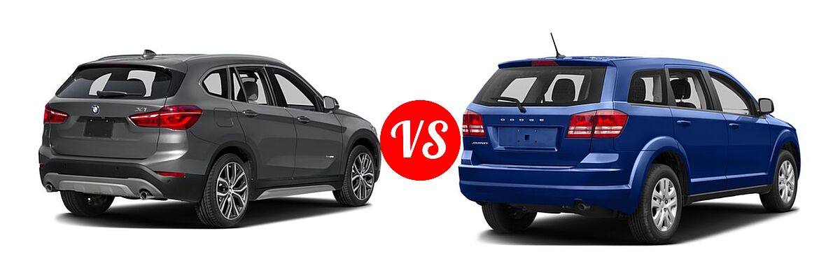 2016 BMW X1 SUV xDrive28i vs. 2016 Dodge Journey SUV SE - Rear Right Comparison