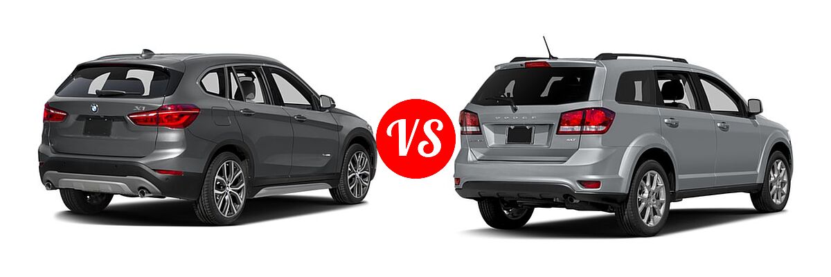 2016 BMW X1 SUV xDrive28i vs. 2016 Dodge Journey SUV SXT - Rear Right Comparison