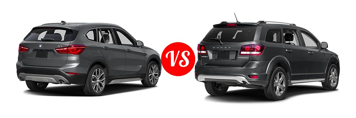2016 BMW X1 SUV xDrive28i vs. 2016 Dodge Journey SUV Crossroad / Crossroad Plus - Rear Right Comparison