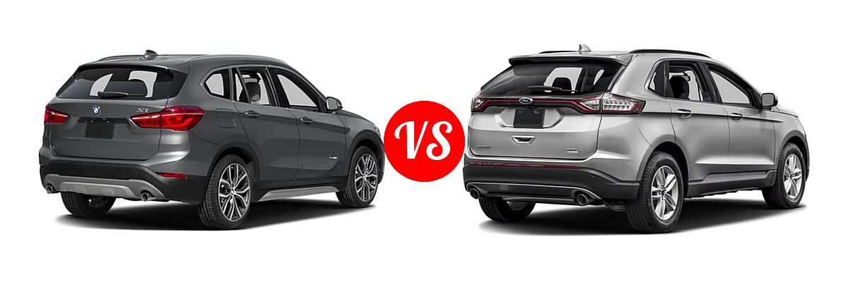 2016 BMW X1 SUV xDrive28i vs. 2016 Ford Edge SUV SE / SEL / Titanium - Rear Right Comparison