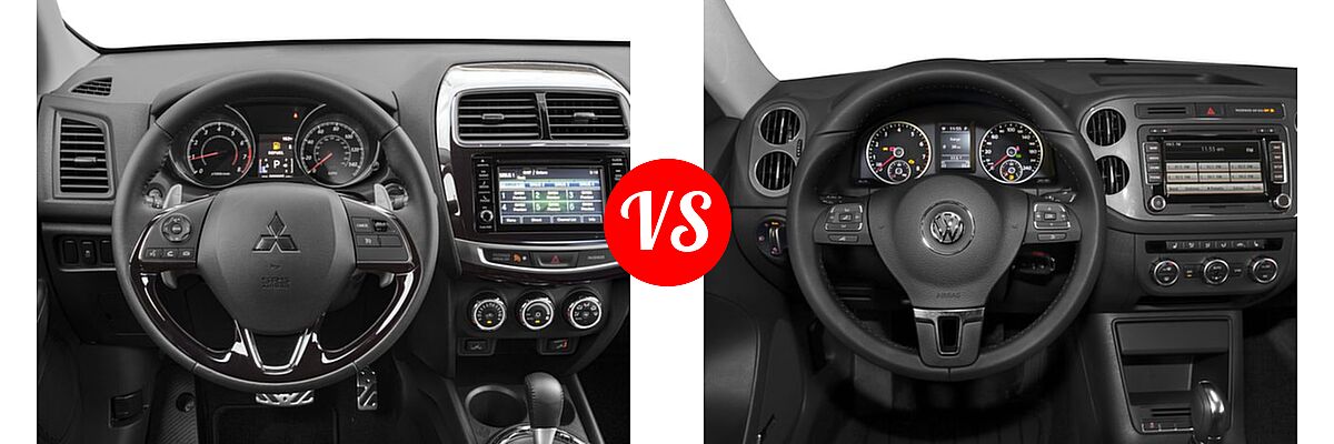 2017 Mitsubishi Outlander Sport SUV SEL 2.4 vs. 2017 Volkswagen Tiguan Limited SUV 2.0T 4MOTION / 2.0T FWD - Dashboard Comparison