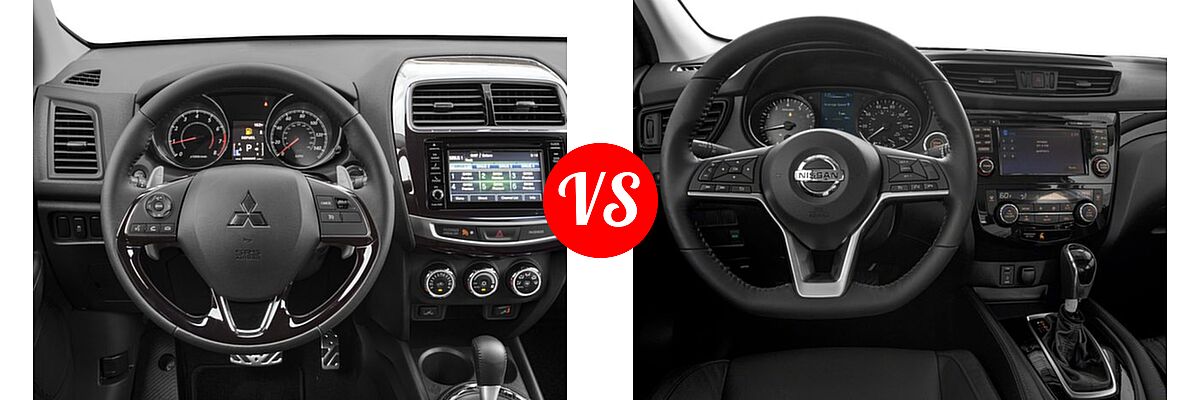 2017 Mitsubishi Outlander Sport SUV SEL 2.4 vs. 2017 Nissan Rogue Sport SUV SL - Dashboard Comparison