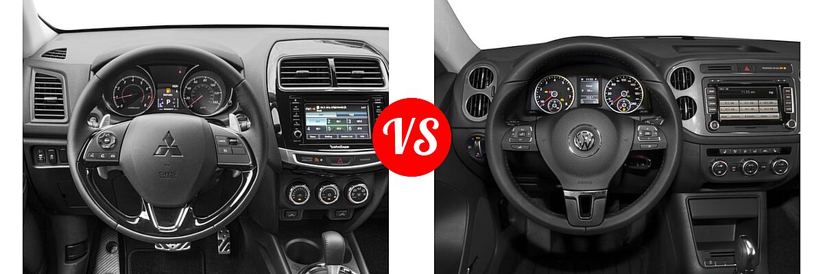 2017 Mitsubishi Outlander Sport SUV GT 2.4 vs. 2017 Volkswagen Tiguan Limited SUV 2.0T 4MOTION / 2.0T FWD - Dashboard Comparison