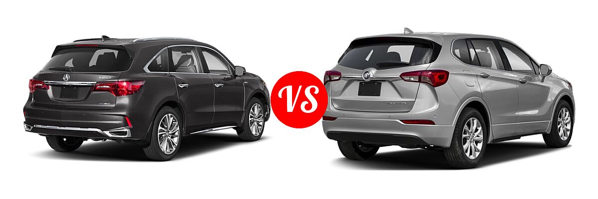 2020 Acura MDX SUV Hybrid Sport Hybrid w/Advance Pkg vs. 2019 Buick Envision SUV Essence / FWD 4dr / Preferred / Premium / Premium II - Rear Right Comparison