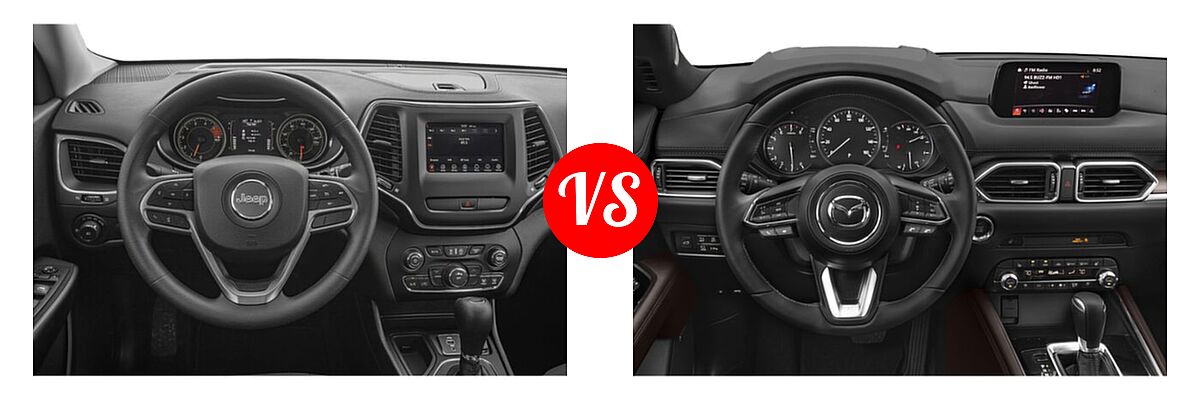 2019 Jeep Cherokee SUV Limited vs. 2019 Mazda CX-5 SUV Signature - Dashboard Comparison