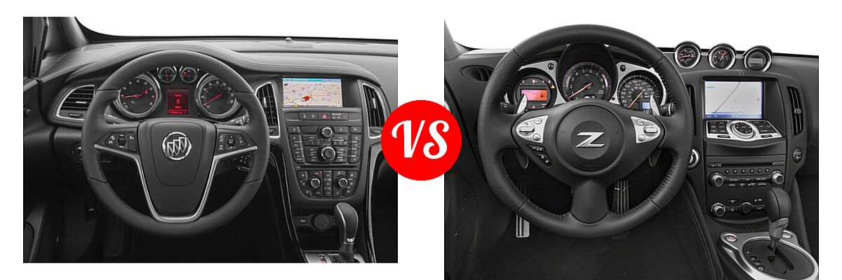 2019 Buick Cascada Convertible Sport Touring vs. 2019 Nissan 370Z Convertible Auto - Dashboard Comparison