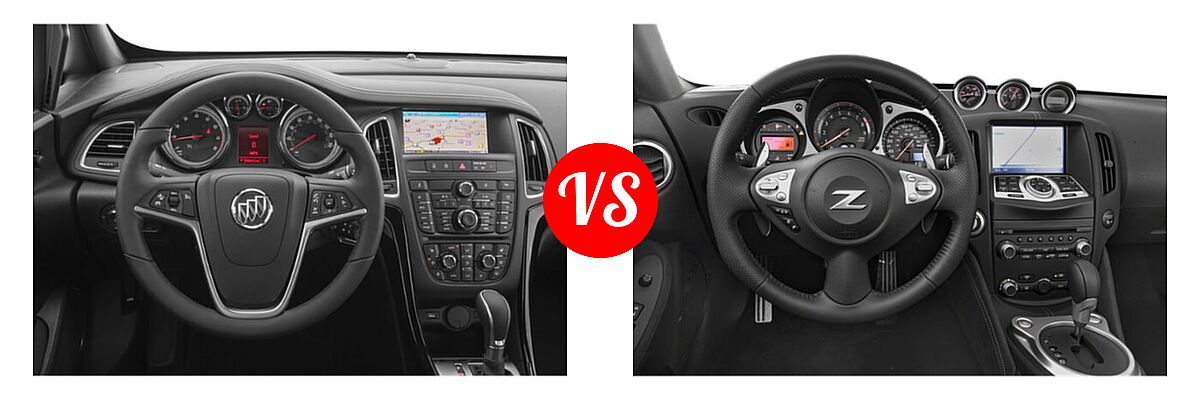 2019 Buick Cascada Convertible Sport Touring vs. 2019 Nissan 370Z Convertible Sport Touring - Dashboard Comparison