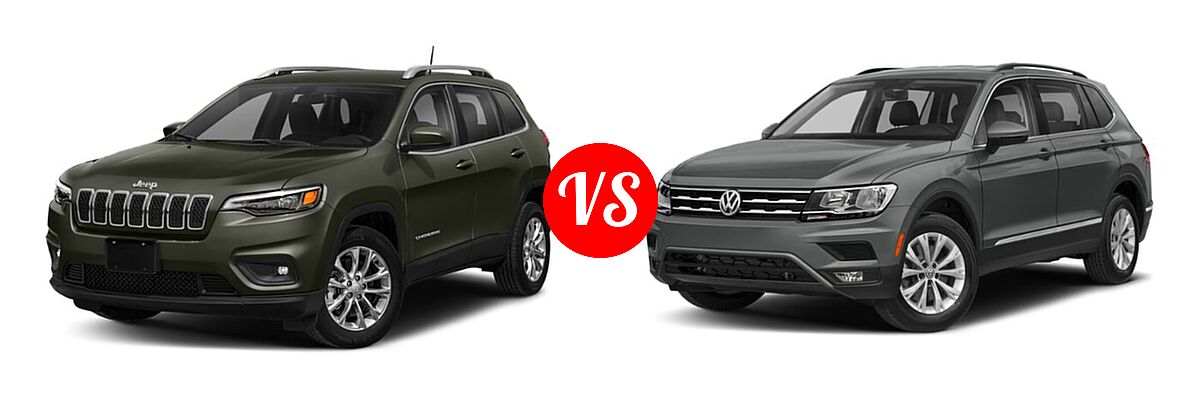 2019 Jeep Cherokee SUV Limited vs. 2019 Volkswagen Tiguan SUV S / SE / SEL / SEL Premium - Front Left Comparison