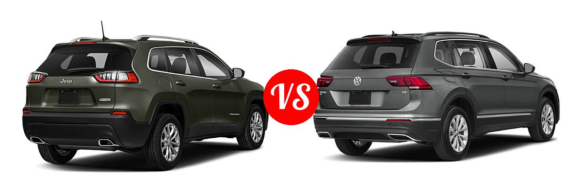 2019 Jeep Cherokee SUV Limited vs. 2019 Volkswagen Tiguan SUV S / SE / SEL / SEL Premium - Rear Right Comparison