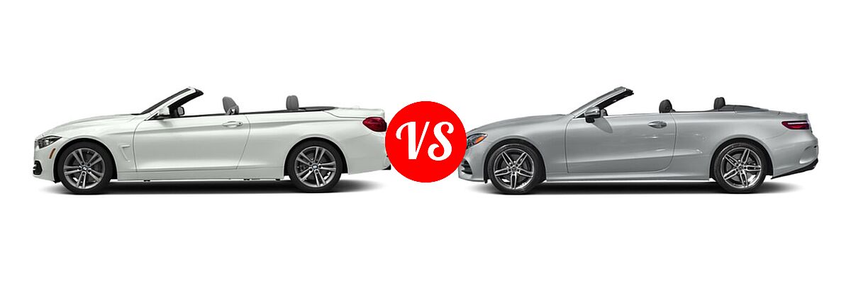 2019 BMW 4 Series Convertible 440i xDrive vs. 2019 Mercedes-Benz E-Class Convertible E 450 - Side Comparison