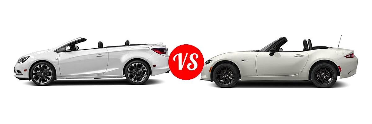 2019 Buick Cascada Convertible Sport Touring vs. 2019 Mazda MX-5 Miata Convertible Sport - Side Comparison