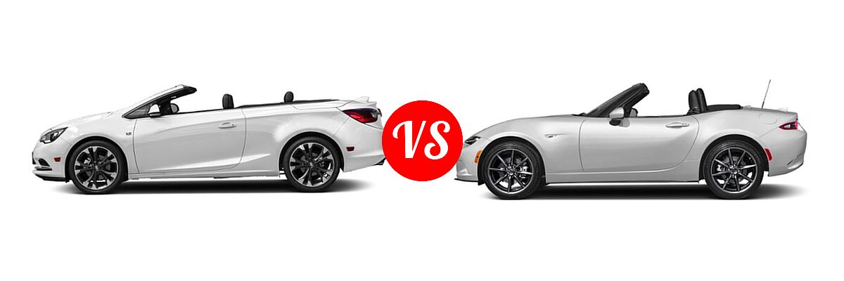 2019 Buick Cascada Convertible Sport Touring vs. 2019 Mazda MX-5 Miata Convertible Grand Touring - Side Comparison