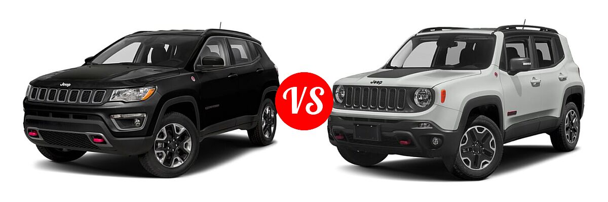 2018 Jeep Compass SUV Trailhawk vs. 2018 Jeep Renegade SUV Trailhawk - Front Left Comparison