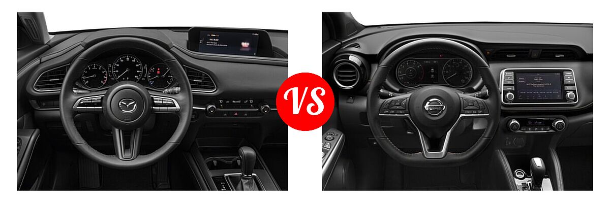 2020 Mazda CX-30 SUV Select Package vs. 2020 Nissan Kicks SUV SR - Dashboard Comparison