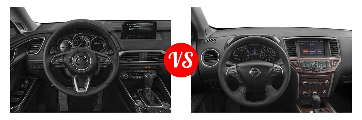 2020 Mazda CX-9 SUV Signature vs. 2020 Nissan Pathfinder SUV Platinum - Dashboard Comparison