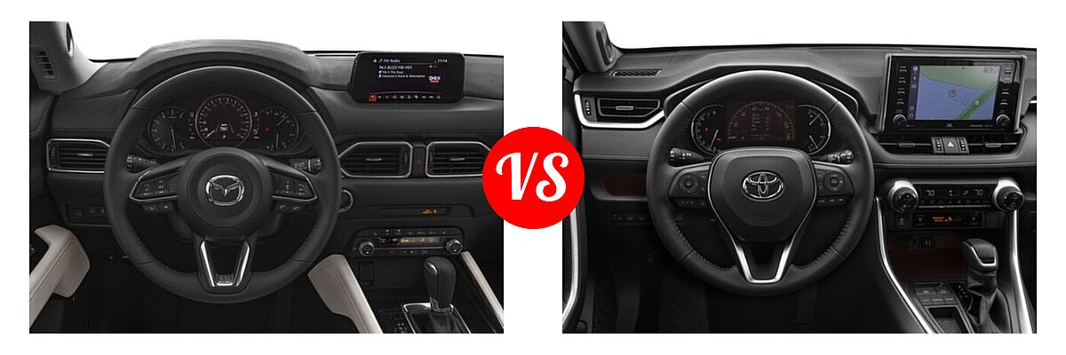 2020 Mazda CX-5 SUV Grand Touring vs. 2020 Toyota RAV4 SUV Limited - Dashboard Comparison