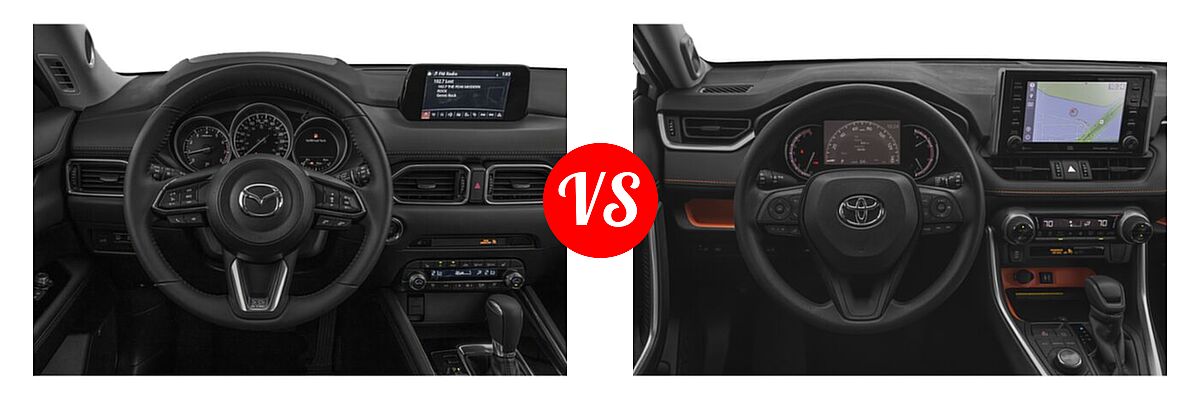 2020 Mazda CX-5 SUV Grand Touring vs. 2020 Toyota RAV4 SUV Adventure - Dashboard Comparison