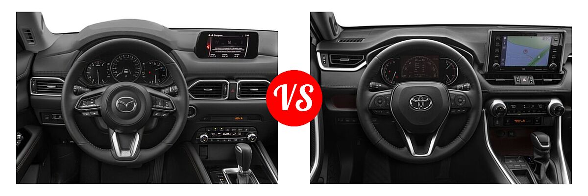 2020 Mazda CX-5 SUV Grand Touring Reserve vs. 2020 Toyota RAV4 SUV Limited - Dashboard Comparison