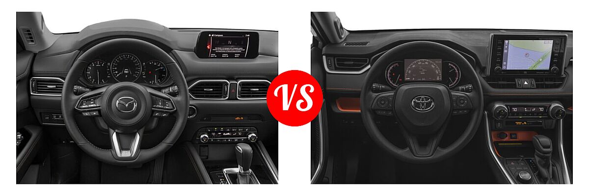 2020 Mazda CX-5 SUV Grand Touring Reserve vs. 2020 Toyota RAV4 SUV Adventure - Dashboard Comparison