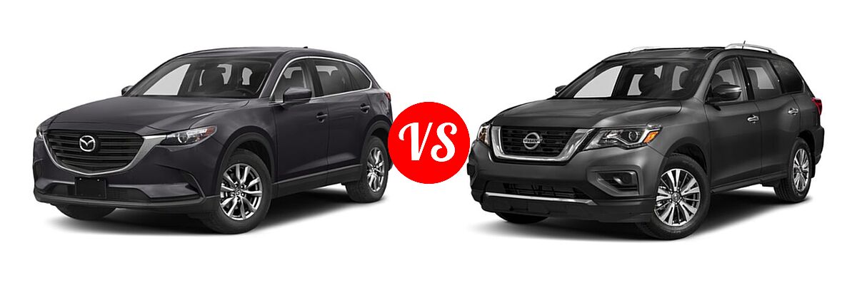 2020 Mazda CX-9 SUV Grand Touring vs. 2020 Nissan Pathfinder SUV S - Front Left Comparison