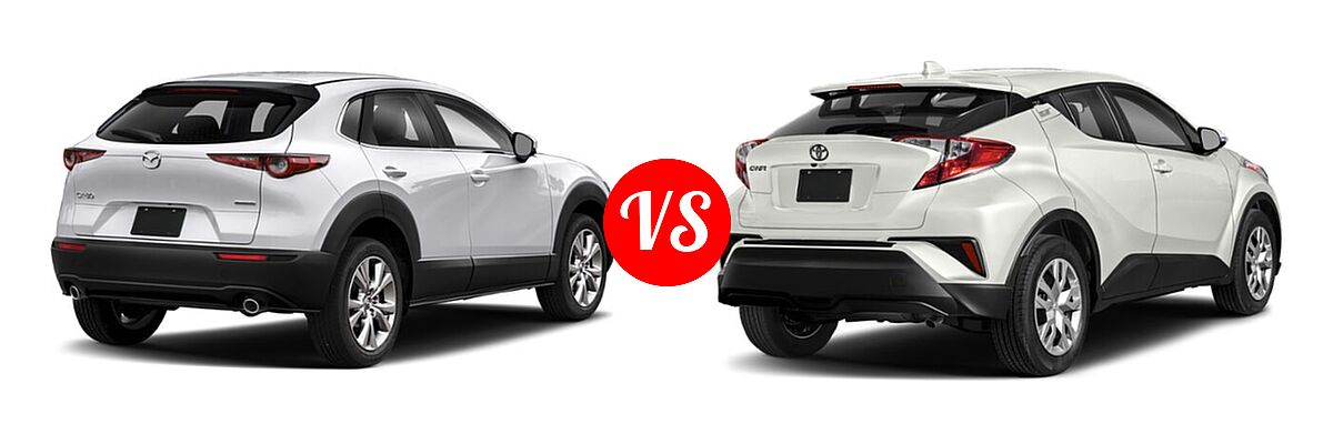 2020 Mazda CX-30 SUV Select Package vs. 2020 Toyota C-HR SUV Limited - Rear Right Comparison