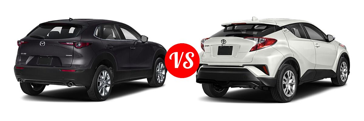 2020 Mazda CX-30 SUV Preferred Package vs. 2020 Toyota C-HR SUV Limited - Rear Right Comparison