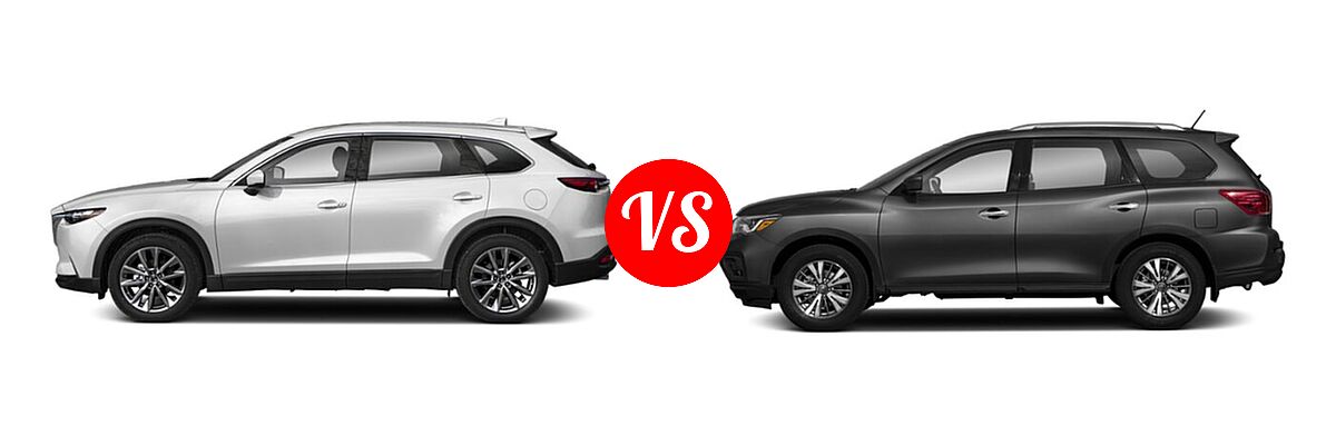 2020 Mazda CX-9 SUV Signature vs. 2020 Nissan Pathfinder SUV S - Side Comparison