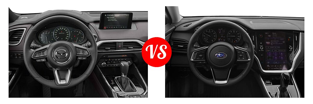 2020 Mazda CX-9 SUV Touring vs. 2020 Subaru Outback SUV CVT / Limited / Limited XT / Onyx Edition XT / Premium / Touring / Touring XT - Dashboard Comparison