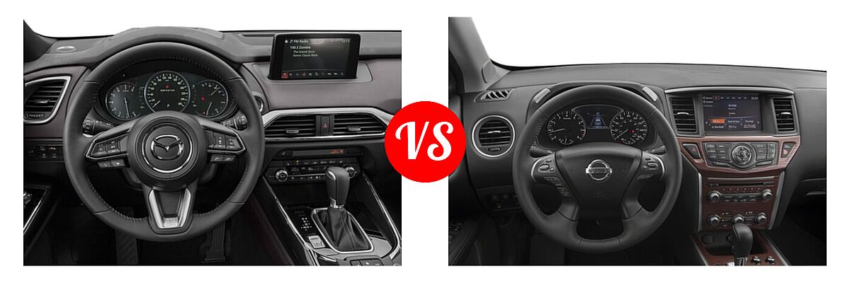 2020 Mazda CX-9 SUV Touring vs. 2020 Nissan Pathfinder SUV Platinum - Dashboard Comparison