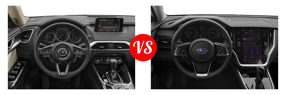 2020 Mazda CX-9 SUV Touring vs. 2020 Subaru Outback SUV CVT / Limited / Limited XT / Onyx Edition XT / Premium / Touring / Touring XT - Dashboard Comparison