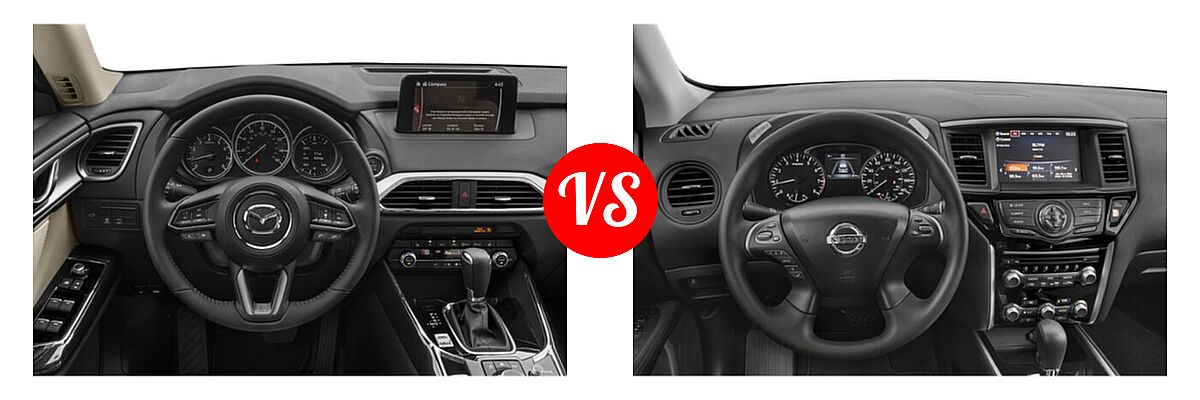 2020 Mazda CX-9 SUV Touring vs. 2020 Nissan Pathfinder SUV S - Dashboard Comparison