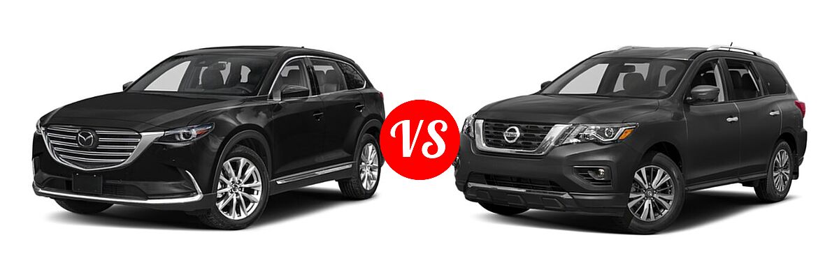 2020 Mazda CX-9 SUV Touring vs. 2020 Nissan Pathfinder SUV SL / SV - Front Left Comparison