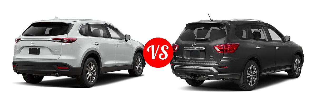 2020 Mazda CX-9 SUV Touring vs. 2020 Nissan Pathfinder SUV SL / SV - Rear Right Comparison