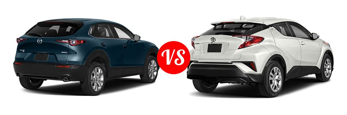 2020 Mazda CX-30 SUV Select Package vs. 2020 Toyota C-HR SUV Limited - Rear Right Comparison